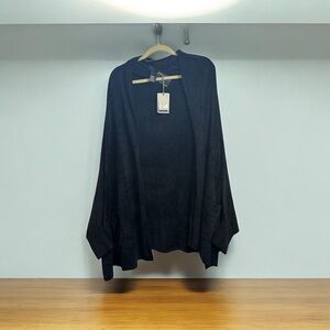 Barefoot Dreams CozyChic Lite Blanket Wrap Black Size L-XL NWT